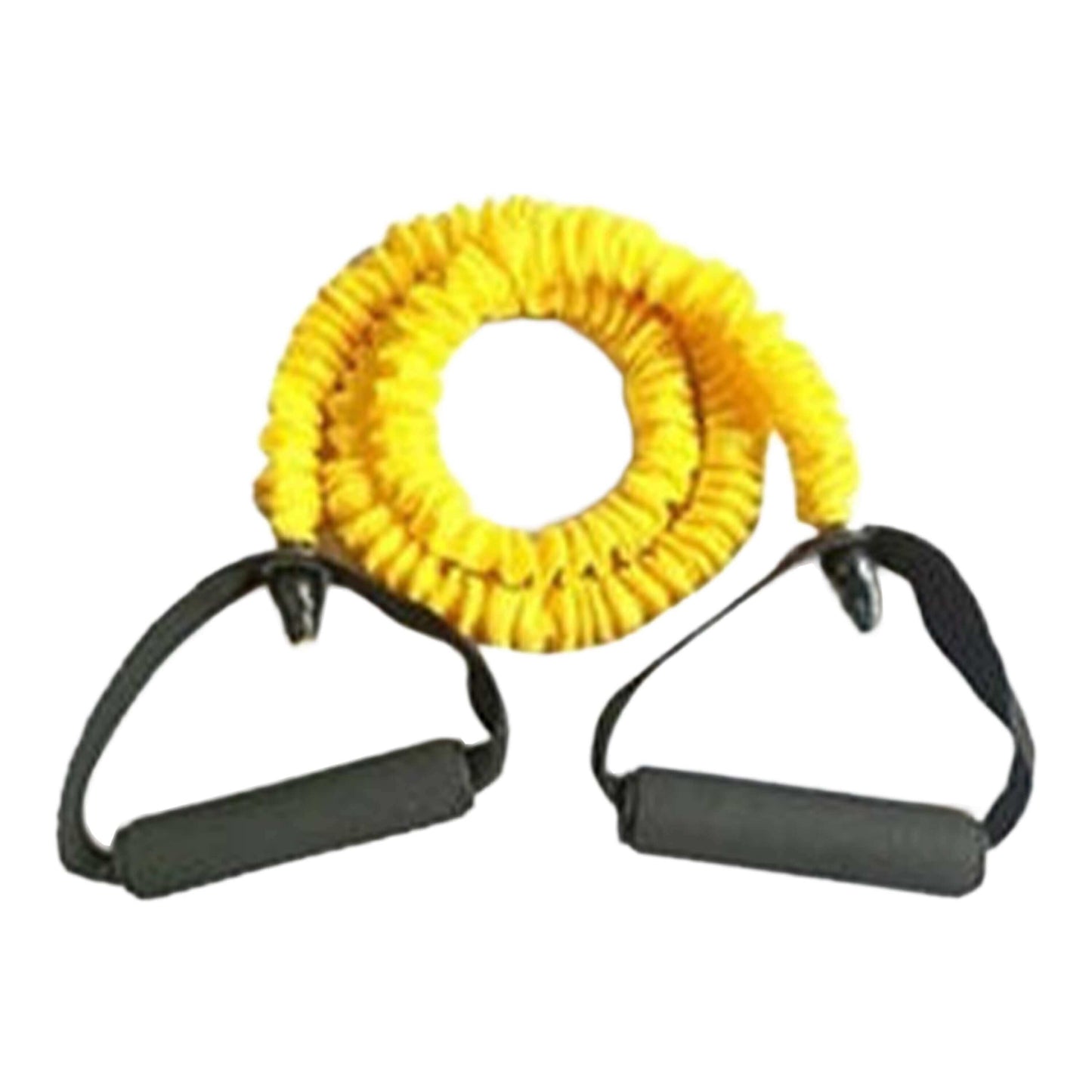 French Fitness Toning Resistance Tube Bands w/Handles - Yellow (10 lbs) (New)