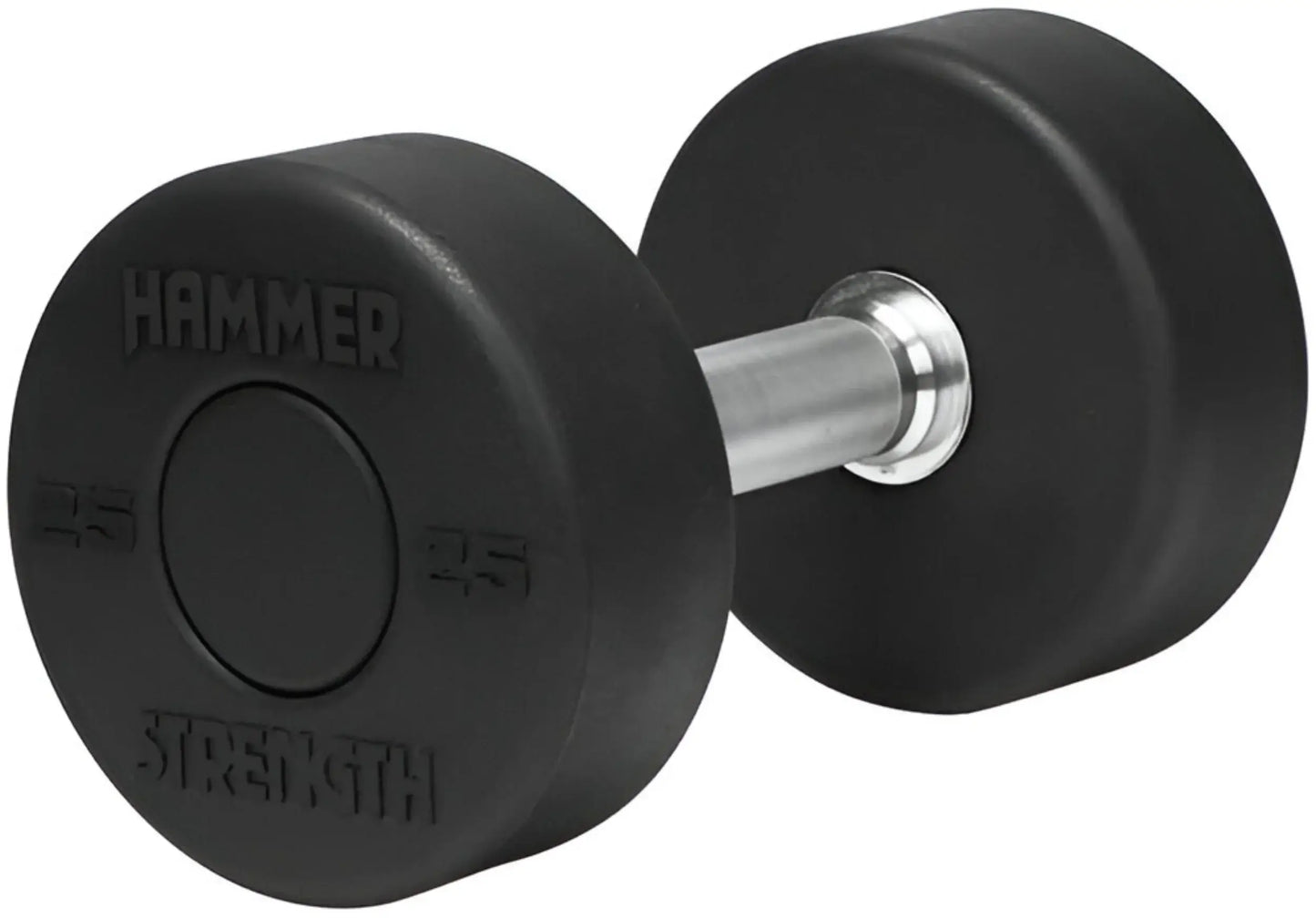 Hammer Strength Round Rubber Dumbbell Set 5-50 lbs w/2-Tier Rack