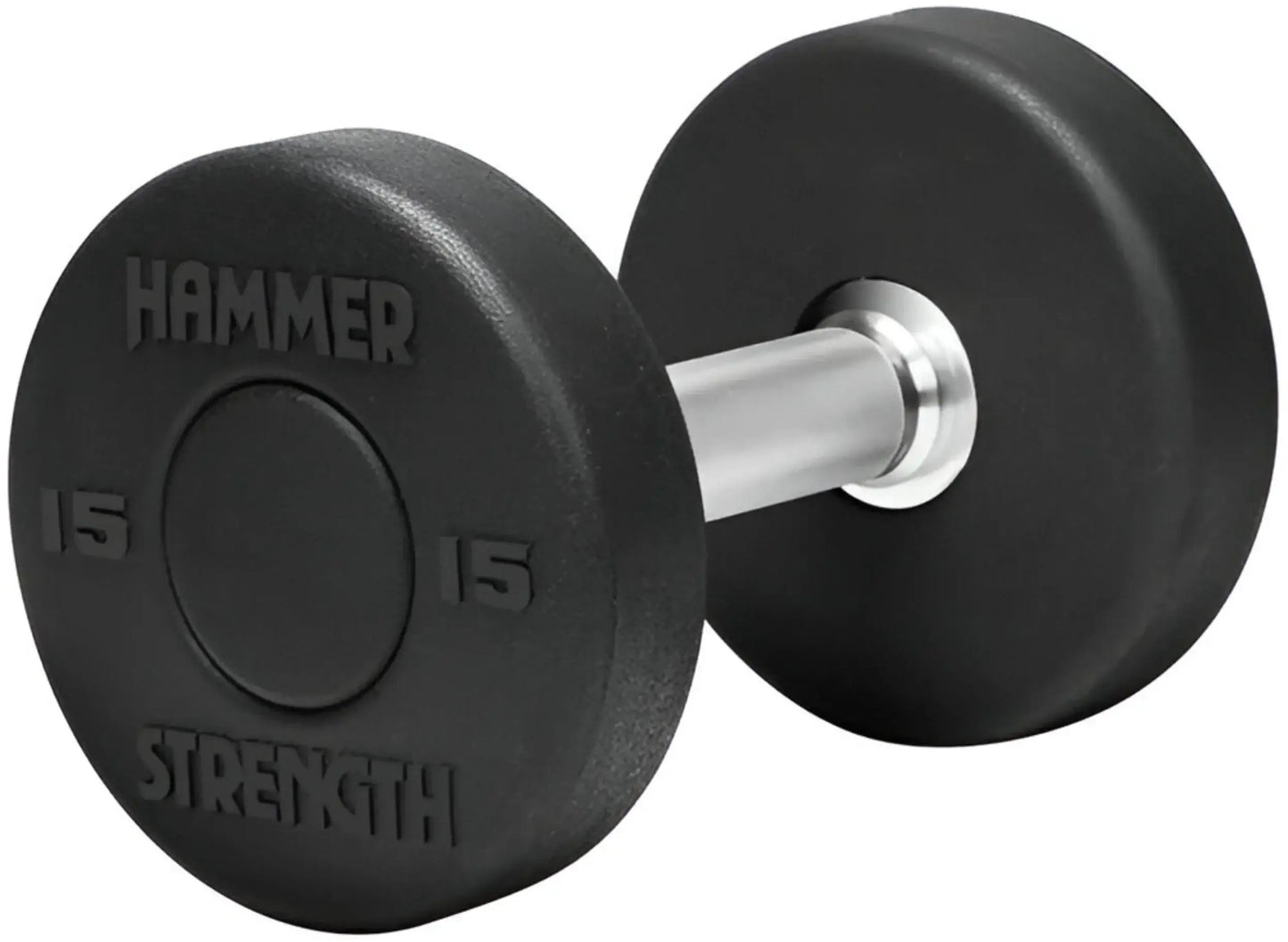 Hammer Strength Round Rubber Dumbbell Set 5-50 lbs w/2-Tier Rack