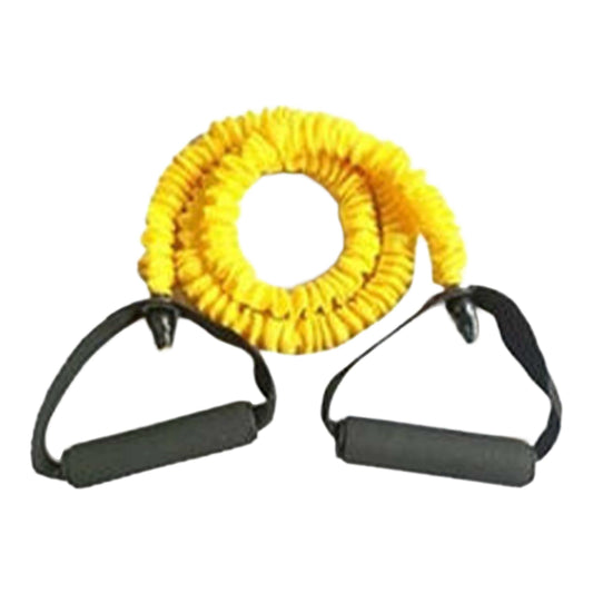 French Fitness Toning Resistance Tube Bands w/Handles - Yellow (10 lbs) (New)